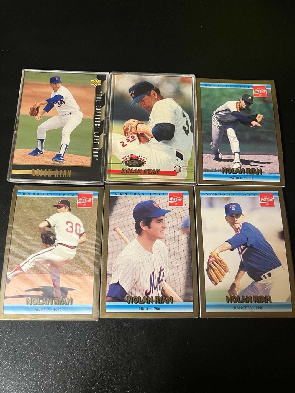 Nolan Ryan Card Lot Upper Deck, Topps, and 1992 Donruss Coca-Cola Career Series